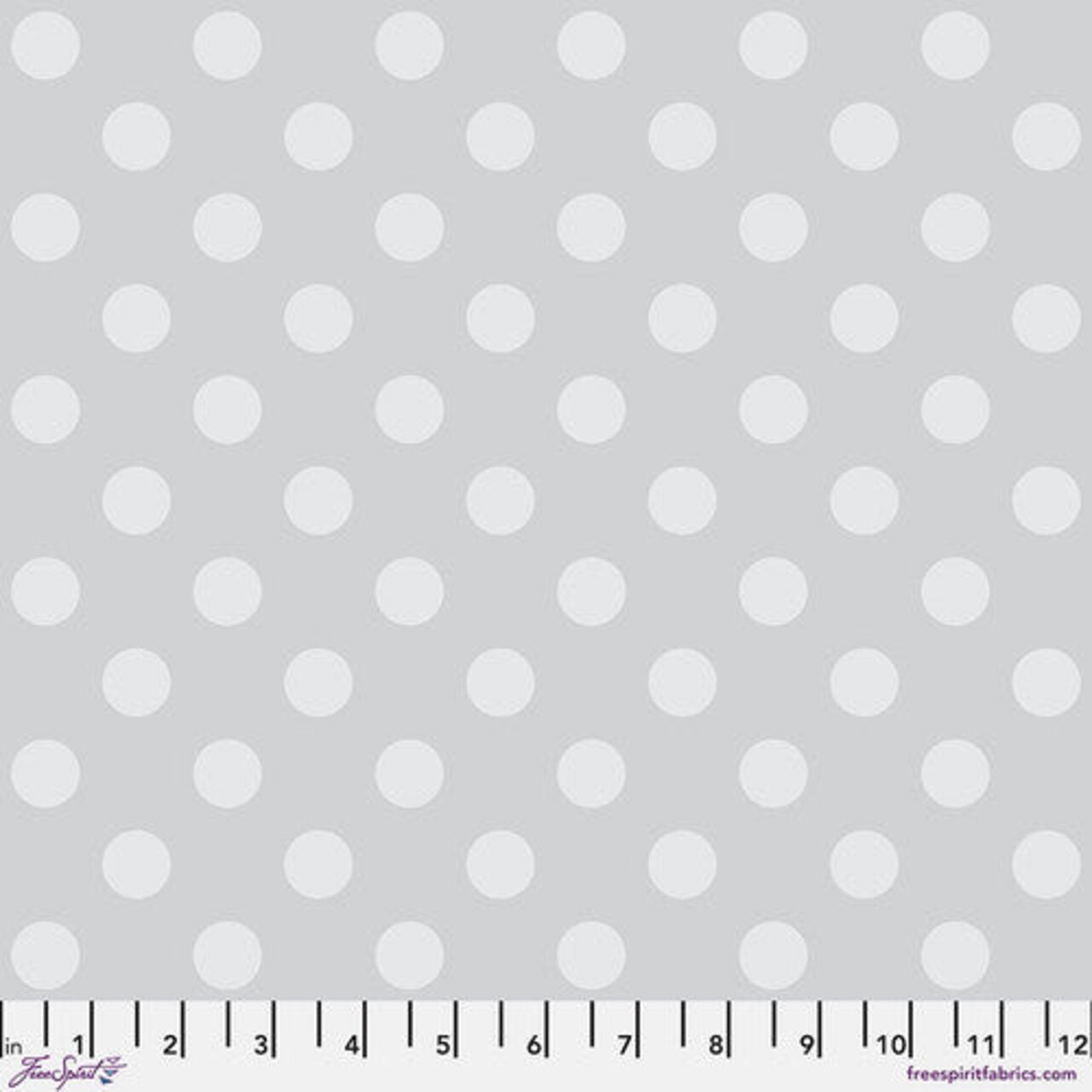 Fabric FreeSpirit Tula Pink Fog Pom Pom True Colors Graywork by the Quarter Yard PWTP118.FOG